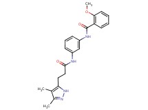 N-(3-{[3-(3,4-dimethyl-1H-pyrazol-5-yl)propanoyl]amino}phenyl)-2-methoxybenzamide