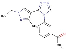1-{3-[3-(1-ethyl-3-methyl-1H-pyrazol-4-yl)-4H-1,2,4-triazol-4-yl]phenyl}ethanone