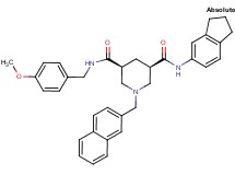 (3R,5S)-N-(2,3-dihydro-1H-inden-5-yl)-N'-(4-methoxybenzyl)-1-(2-naphthylmethyl)-3,5-piperidinedicarboxamide