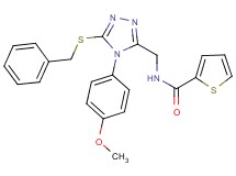 N-{[5-(benzylthio)-4-(4-methoxyphenyl)-4H-1,2,4-triazol-3-yl]methyl}-2-thiophenecarboxamide