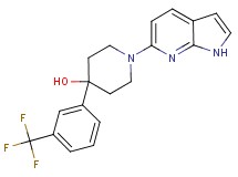 1-(1H-pyrrolo[2,3-b]pyridin-6-yl)-4-[3-(trifluoromethyl)phenyl]piperidin-4-ol