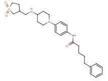 N-[4-(4-{[(1,1-dioxidotetrahydro-3-thienyl)methyl]amino}-1-piperidinyl)phenyl]-5-phenylpentanamide