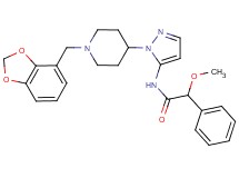 N-{1-[1-(1,3-benzodioxol-4-ylmethyl)-4-piperidinyl]-1H-pyrazol-5-yl}-2-methoxy-2-phenylacetamide