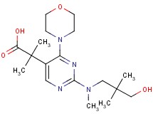 2-{2-[(3-hydroxy-2,2-dimethylpropyl)(methyl)amino]-4-morpholin-4-ylpyrimidin-5-yl}-2-methylpropanoic acid