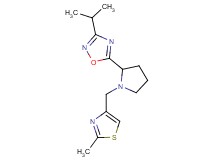 3-isopropyl-5-{1-[(2-methyl-1,3-thiazol-4-yl)methyl]-2-pyrrolidinyl}-1,2,4-oxadiazole