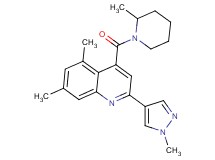 5,7-dimethyl-4-[(2-methylpiperidin-1-yl)carbonyl]-2-(1-methyl-1H-pyrazol-4-yl)quinoline