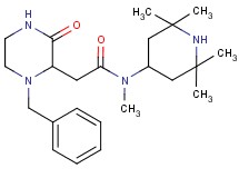 2-(1-benzyl-3-oxo-2-piperazinyl)-N-methyl-N-(2,2,6,6-tetramethyl-4-piperidinyl)acetamide