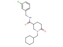 N-(3-chlorobenzyl)-1-(cyclohexylmethyl)-6-oxo-3-piperidinecarboxamide