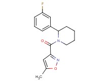 2-(3-fluorophenyl)-1-[(5-methyl-3-isoxazolyl)carbonyl]piperidine