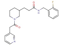 N-(2-fluorobenzyl)-3-[1-(3-pyridinylacetyl)-3-piperidinyl]propanamide