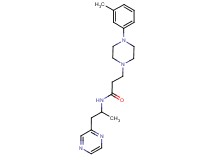 3-[4-(3-methylphenyl)-1-piperazinyl]-N-[1-methyl-2-(2-pyrazinyl)ethyl]propanamide