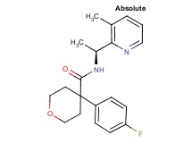 4-(4-fluorophenyl)-N-[(1S)-1-(3-methylpyridin-2-yl)ethyl]tetrahydro-2H-pyran-4-carboxamide