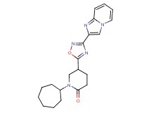 1-cycloheptyl-5-(3-imidazo[1,2-a]pyridin-2-yl-1,2,4-oxadiazol-5-yl)-2-piperidinone