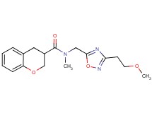 N-{[3-(2-methoxyethyl)-1,2,4-oxadiazol-5-yl]methyl}-N-methylchromane-3-carboxamide