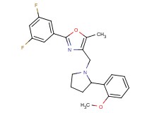 2-(3,5-difluorophenyl)-4-{[2-(2-methoxyphenyl)-1-pyrrolidinyl]methyl}-5-methyl-1,3-oxazole