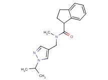 N-[(1-isopropyl-1H-pyrazol-4-yl)methyl]-N-methylindane-1-carboxamide