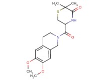 5-[(6,7-dimethoxy-3,4-dihydroisoquinolin-2(1H)-yl)carbonyl]-2,2-dimethylthiomorpholin-3-one