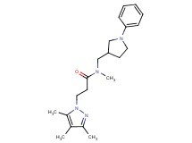 N-methyl-N-[(1-phenyl-3-pyrrolidinyl)methyl]-3-(3,4,5-trimethyl-1H-pyrazol-1-yl)propanamide
