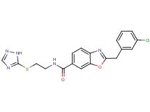 2-(3-chlorobenzyl)-N-[2-(1H-1,2,4-triazol-5-ylthio)ethyl]-1,3-benzoxazole-6-carboxamide