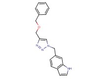6-({4-[(benzyloxy)methyl]-1H-1,2,3-triazol-1-yl}methyl)-1H-indole