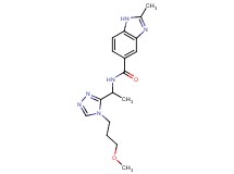 N-{1-[4-(3-methoxypropyl)-4H-1,2,4-triazol-3-yl]ethyl}-2-methyl-1H-benzimidazole-5-carboxamide