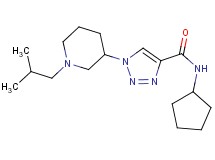 N-cyclopentyl-1-(1-isobutyl-3-piperidinyl)-1H-1,2,3-triazole-4-carboxamide