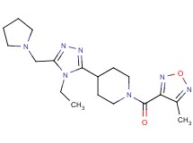 4-[4-ethyl-5-(pyrrolidin-1-ylmethyl)-4H-1,2,4-triazol-3-yl]-1-[(4-methyl-1,2,5-oxadiazol-3-yl)carbonyl]piperidine