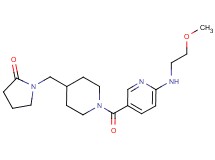 1-{[1-({6-[(2-methoxyethyl)amino]pyridin-3-yl}carbonyl)piperidin-4-yl]methyl}pyrrolidin-2-one