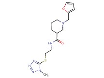 1-(2-furylmethyl)-N-{2-[(1-methyl-1H-tetrazol-5-yl)thio]ethyl}-3-piperidinecarboxamide