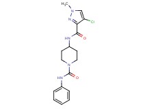 4-{[(4-chloro-1-methyl-1H-pyrazol-3-yl)carbonyl]amino}-N-phenylpiperidine-1-carboxamide