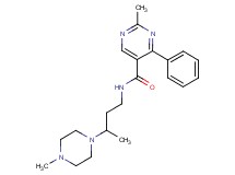 2-methyl-N-[3-(4-methylpiperazin-1-yl)butyl]-4-phenylpyrimidine-5-carboxamide