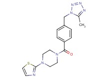 1-{4-[(5-methyl-1H-tetrazol-1-yl)methyl]benzoyl}-4-(1,3-thiazol-2-yl)piperazine