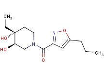 (3R*,4R*)-4-ethyl-1-[(5-propylisoxazol-3-yl)carbonyl]piperidine-3,4-diol
