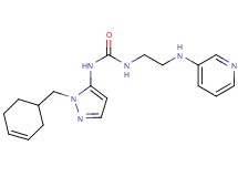 N-[1-(cyclohex-3-en-1-ylmethyl)-1H-pyrazol-5-yl]-N'-[2-(pyridin-3-ylamino)ethyl]urea