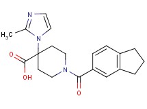 1-(2,3-dihydro-1H-inden-5-ylcarbonyl)-4-(2-methyl-1H-imidazol-1-yl)piperidine-4-carboxylic acid