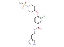 3-chloro-N-[2-(1H-imidazol-4-yl)ethyl]-4-{[1-(methylsulfonyl)-4-piperidinyl]oxy}benzamide