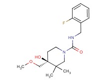 (4S*)-N-(2-fluorobenzyl)-4-hydroxy-4-(methoxymethyl)-3,3-dimethylpiperidine-1-carboxamide