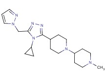 4-[4-cyclopropyl-5-(1H-pyrazol-1-ylmethyl)-4H-1,2,4-triazol-3-yl]-1'-methyl-1,4'-bipiperidine
