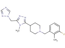 1-(3-fluoro-2-methylbenzyl)-4-[4-methyl-5-(1H-1,2,4-triazol-1-ylmethyl)-4H-1,2,4-triazol-3-yl]piperidine