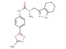 N-methyl-N'-[4-(5-methyl-1,3,4-oxadiazol-2-yl)phenyl]-N-(4,5,6,7-tetrahydro-1H-indazol-3-ylmethyl)urea