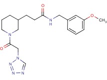 N-(3-methoxybenzyl)-3-[1-(1H-tetrazol-1-ylacetyl)-3-piperidinyl]propanamide