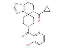 2-{[5-(cyclopropylcarbonyl)-1,5,6,7-tetrahydro-1'H-spiro[imidazo[4,5-c]pyridine-4,4'-piperidin]-1'-yl]carbonyl}pyridin-3-ol