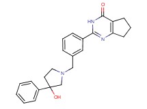 2-{3-[(3-hydroxy-3-phenylpyrrolidin-1-yl)methyl]phenyl}-3,5,6,7-tetrahydro-4H-cyclopenta[d]pyrimidin-4-one