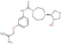 4-[(3S*,4R*)-4-hydroxytetrahydrofuran-3-yl]-N-{3-[(2-methylprop-2-en-1-yl)oxy]phenyl}-1,4-diazepane-1-carboxamide