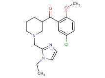 (5-chloro-2-methoxyphenyl){1-[(1-ethyl-1H-imidazol-2-yl)methyl]-3-piperidinyl}methanone