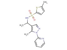 5-methyl-N-{1-[5-methyl-1-(2-pyridinyl)-1H-pyrazol-4-yl]ethyl}-2-thiophenesulfonamide