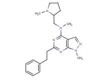 N,1-dimethyl-N-[(1-methyl-2-pyrrolidinyl)methyl]-6-(2-phenylethyl)-1H-pyrazolo[3,4-d]pyrimidin-4-amine