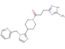 2-[(2-{1-[3-(5-methyl-1H-1,2,4-triazol-3-yl)propanoyl]piperidin-4-yl}-1H-imidazol-1-yl)methyl]pyridine