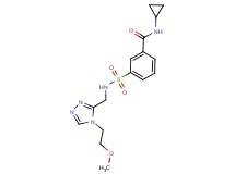 N-cyclopropyl-3-[({[4-(2-methoxyethyl)-4H-1,2,4-triazol-3-yl]methyl}amino)sulfonyl]benzamide