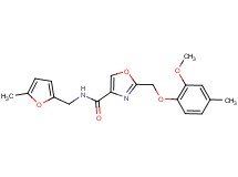 2-[(2-methoxy-4-methylphenoxy)methyl]-N-[(5-methyl-2-furyl)methyl]-1,3-oxazole-4-carboxamide